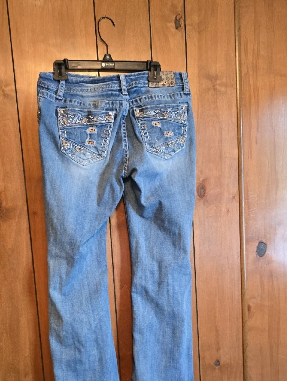 Grace In LA, Women's Light Blue Straight-Leg Jeans - Picture 4 of 13